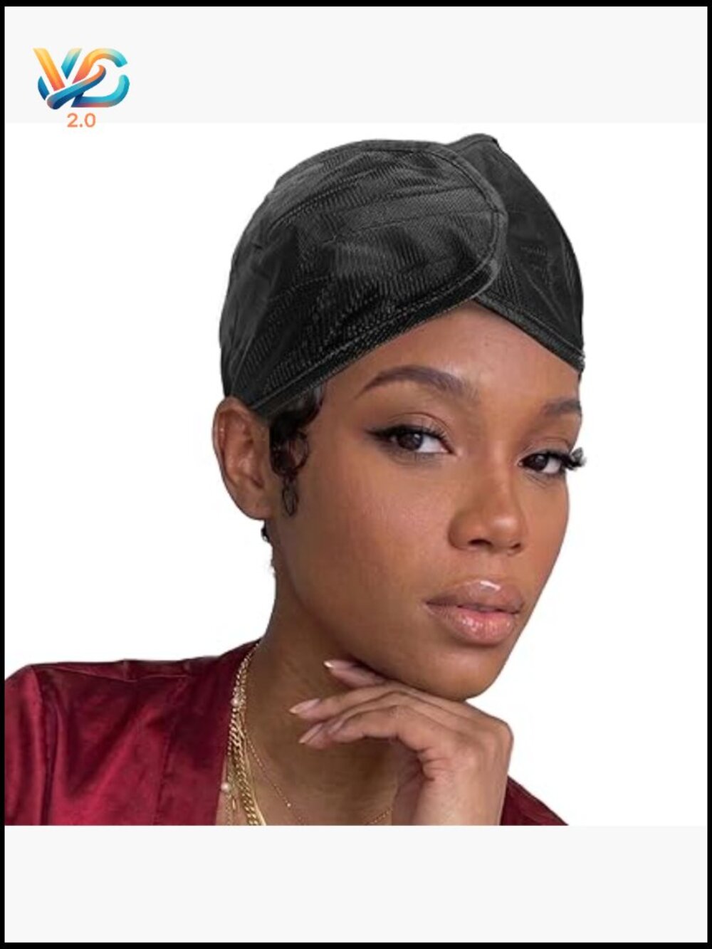 Silk Wrap for Short Hair Adjustable Night Cap Sleeping Styling